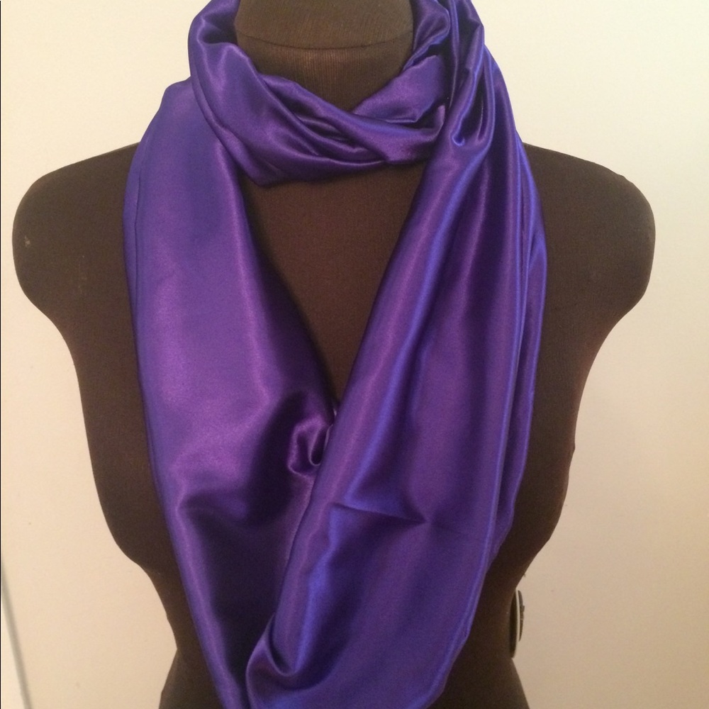 Handmade Purple Satin Women’s Infinity Scarf
